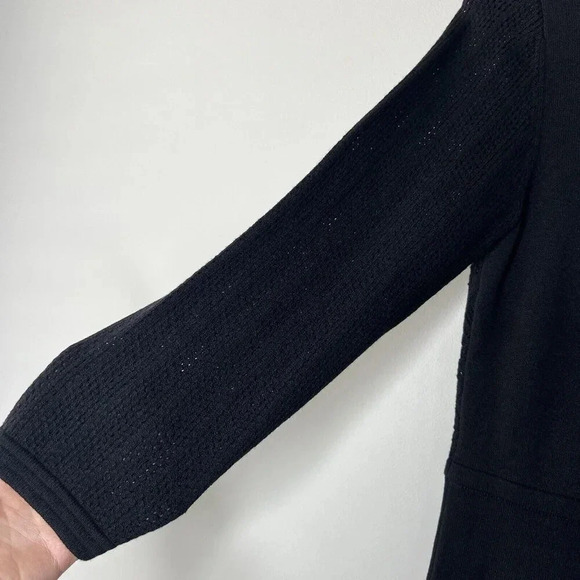 Anne Klein Black Midi Sweater Dress Sz S Office Buisness Casual Classic Comfy - Picture 10 of 11